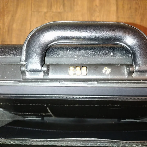Samsonite Briefcase Hard Shell Combo Lock 4” Attache Accordion Vintage